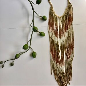 Brown beaded necklace